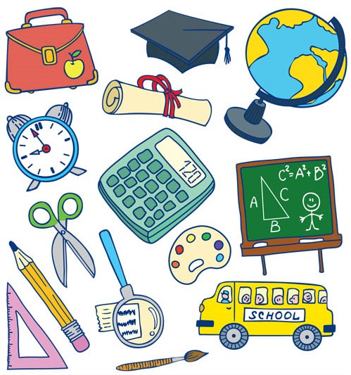 499x533 Drawing School Objects Vector Graphic Free Download - Free Drawing School