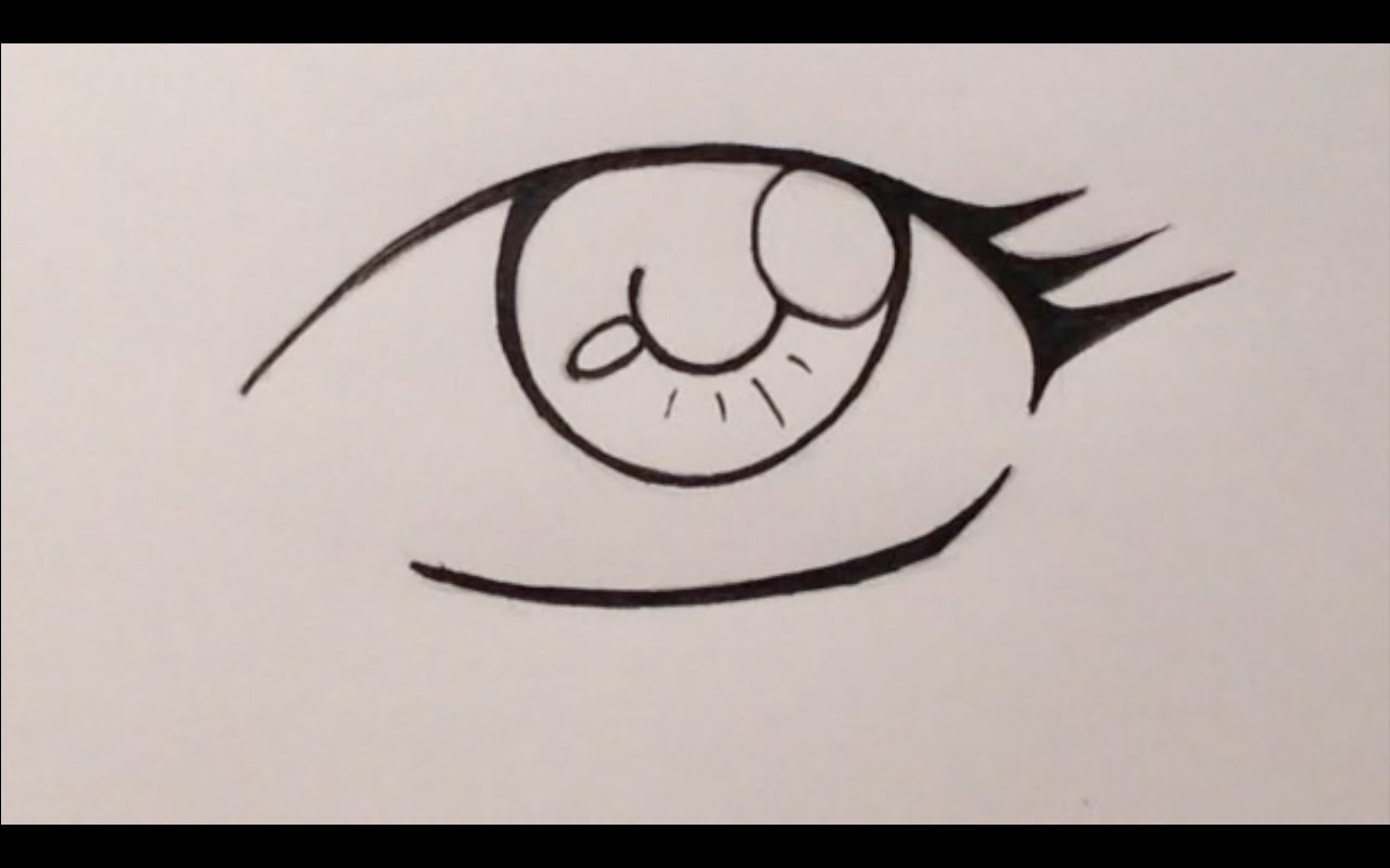 1280x800 How To Draw A Easy Girl Eyes Anime Girl Easy Drawing - Free Easy Drawing