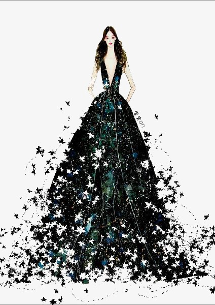 424x600 fashion high end fashion design illustration, fashion clipart - Free Fashion Drawing