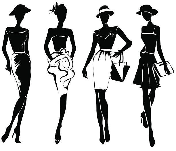 612x525 Collection Of Free Dresses Drawing Fashion Illustration Download - Free Fashion Drawing