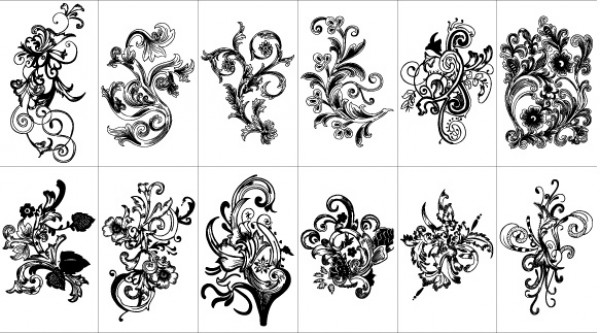 600x333 free hand drawn floral vector design - Free Hand Drawing Design