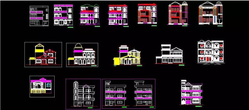 1018x450 Free Autocad Elevation For House Structure Drawing - Free House Drawing