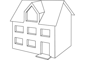 336x237 Free Dolls House Coloring Page - Free House Drawing