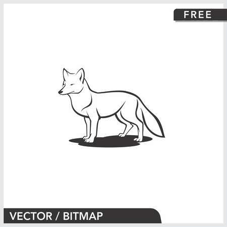 450x450 Free Fox Line Drawing Vector Clipart Hqgraphics - Free Line Drawings Clip Art