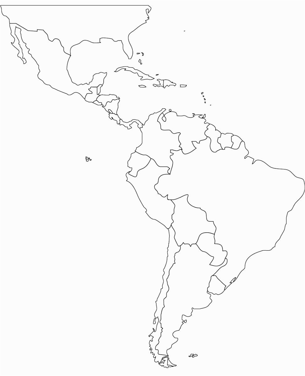 972x1196 Central America Outline Map Free Drawing At Getdrawings South - Free Map Drawing