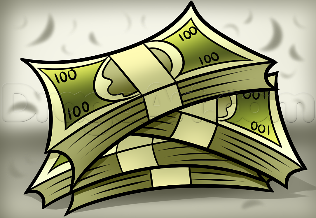 1083x748 How To Draw Money, Step - Free Online Drawing