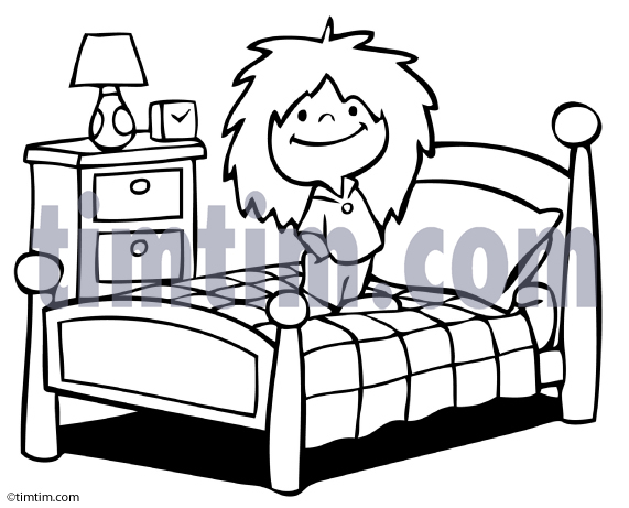 571x461 Free Drawing Of A Girls Room Bw From The Category Parents Kids - Free Online Drawing For Kids