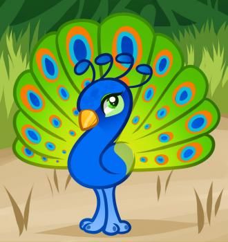 330x350 How To Draw A Peacock For Kids, Step - Free Online Drawing For Kids