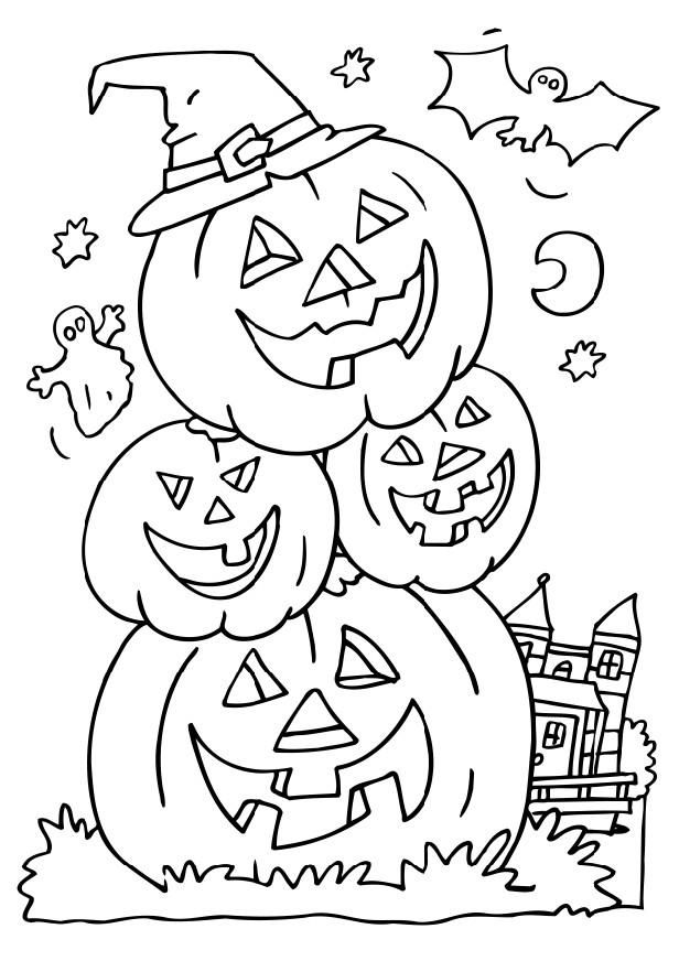 616x872 Halloween Coloring Pages To Print And Color Free Halloween - Free Printable Drawings