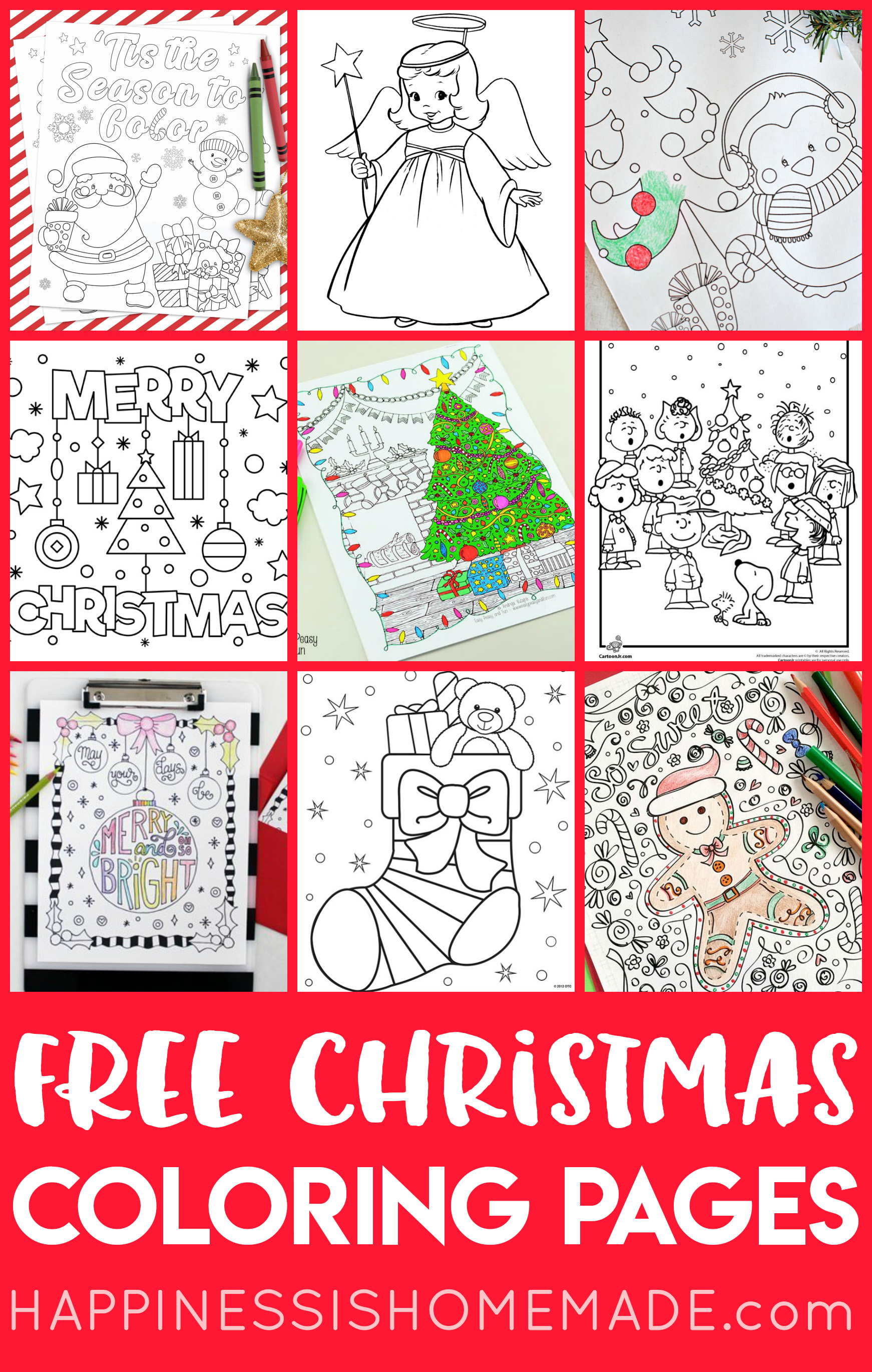 1742x2739 Free Christmas Coloring Pages For Adults And Kids - Free Printable Drawings For Kids