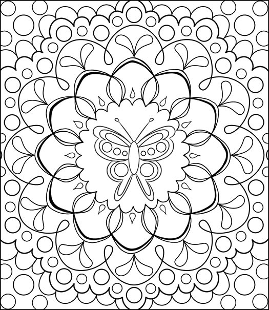 525x605 Free Adult Coloring Pages Detailed Printable Coloring Pages - Free Printable Drawings For Kids