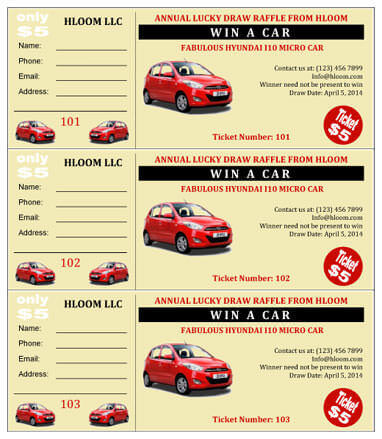 382x439 Free Raffle Ticket Templates In Microsoft Word - Free Printable Tickets For Drawings