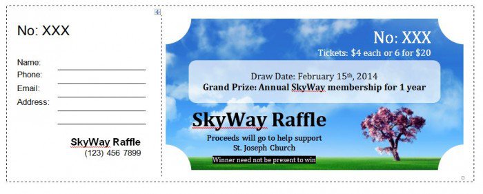 700x281 free editable raffle movie ticket templates - Free Printable Tickets For Drawings
