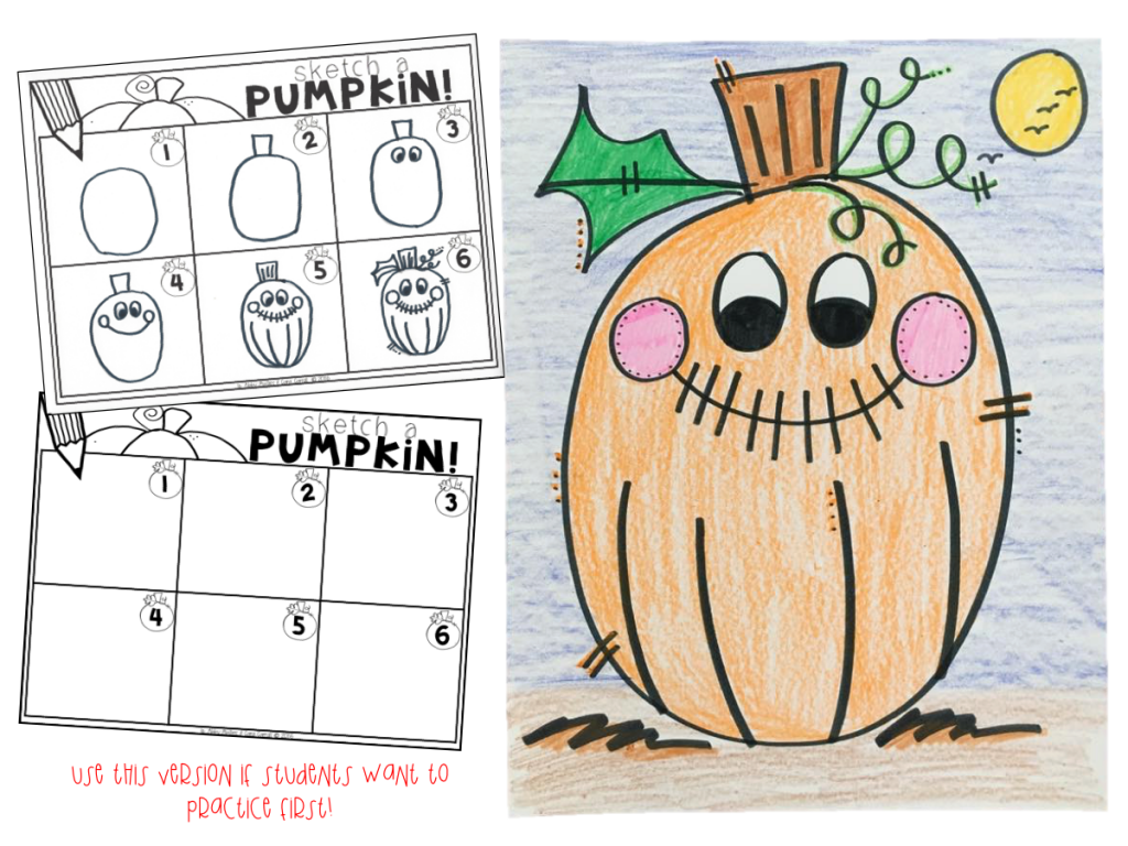 1024x768 Pumpkin Directed Drawing - Free Pumpkin Drawing
