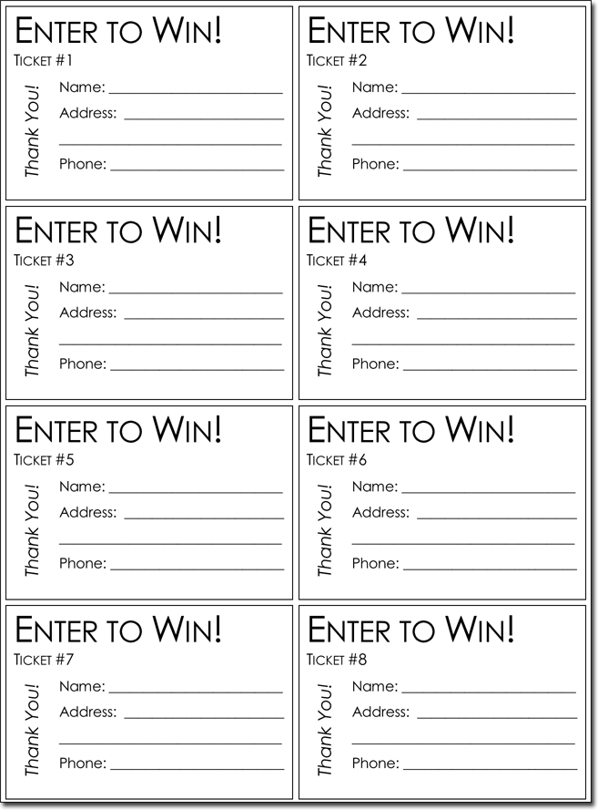 Enter To Win Raffle Template