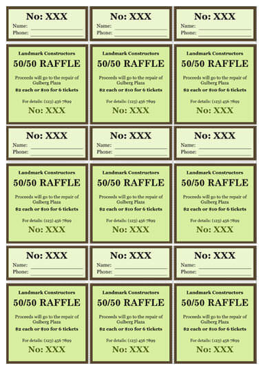 382x536 Free Raffle Ticket Templates In Microsoft Word - Free Raffle Drawing Template