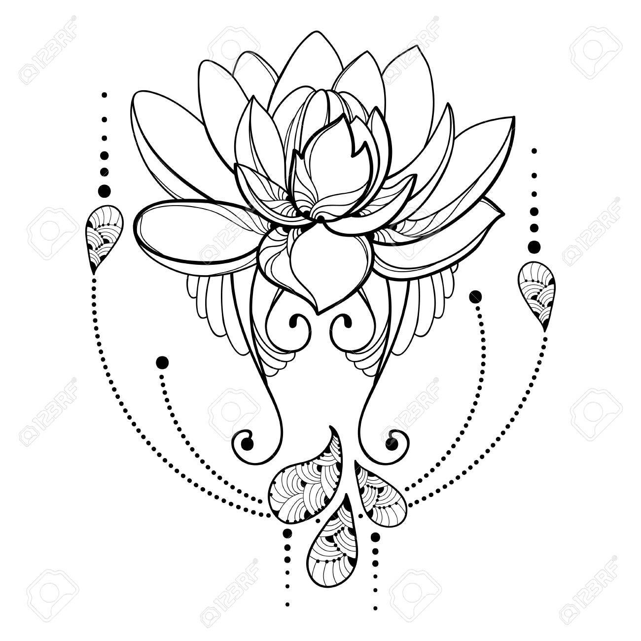 1300x1300 Lotus Flower Drawings For Tattoos Collection Of Free Tattoo - Free Tattoo Drawings