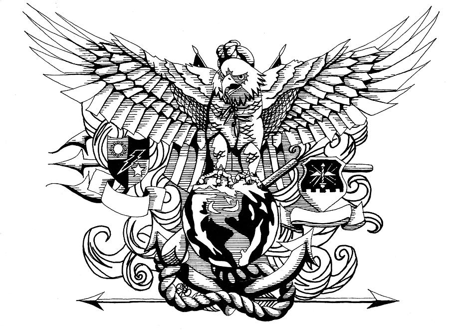 900x661 Freedom Fighter America Drawing - Freedom Drawing