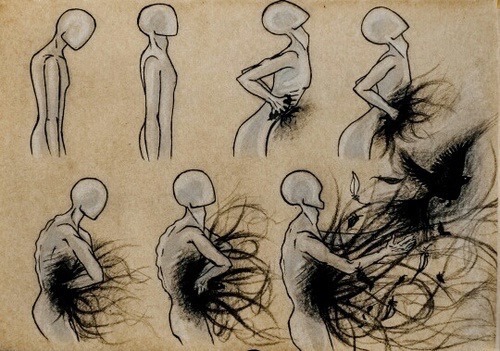 500x351 art bird freedom drawings arte demons dibujos struggles black bird - Freedom Drawing