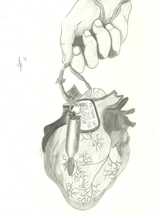654x900 For Those Who Have Died For Freedom Drawing - Freedom Drawing