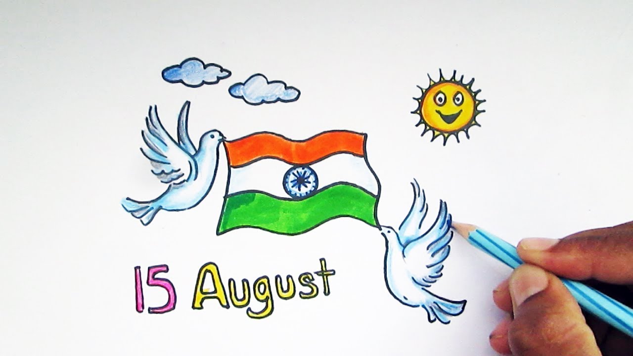 1280x720 Independence Day Drawing Ideas For Kids - Freedom Drawing Ideas