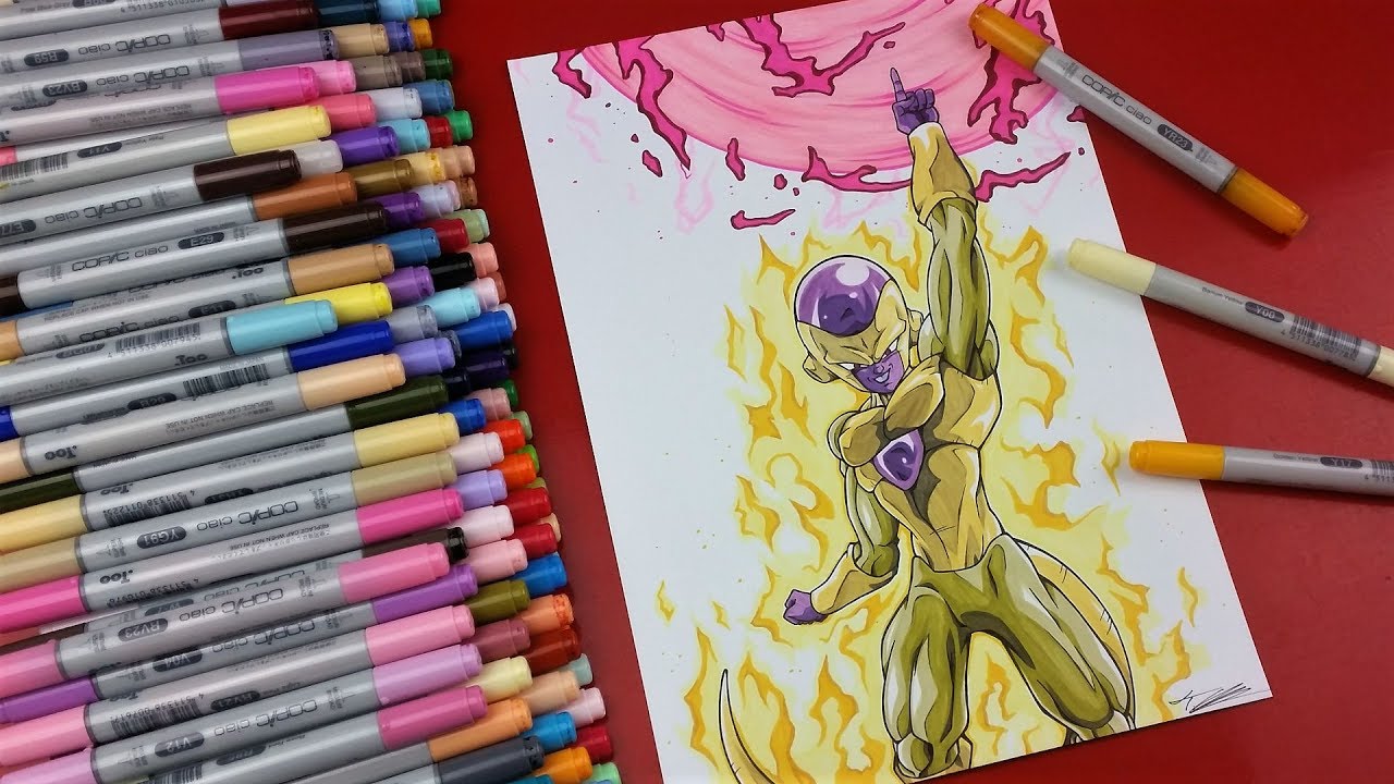 1280x720 drawing golden frieza attacking! tolgart - Freezer Drawings