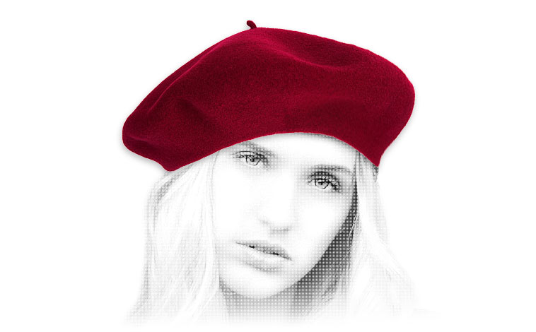 758x470 burgundy french beret women - French Beret Drawing.