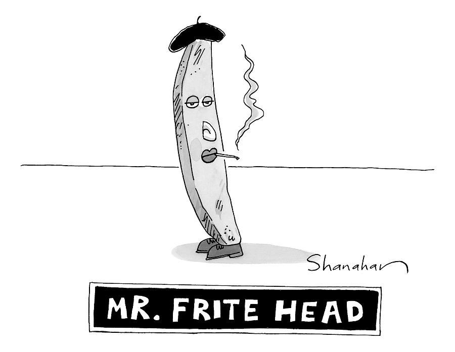 900x697 a french fry drawn similarly to mr potato head drawing - French Beret Drawing