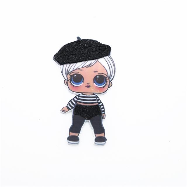 640x640 lol doll surprise glitter flat back resin - French Beret Drawing