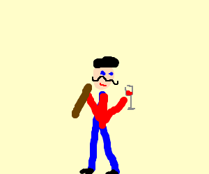 300x250 stereotypical french man with beret drawing - French Beret Drawing