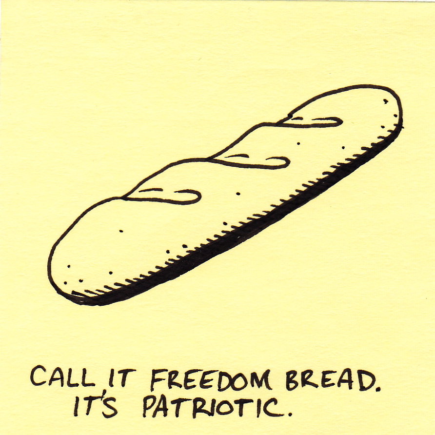 892x892 Freedom Bread Inkjot - French Bread Drawing