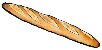 400x196 Product - French Bread Drawing