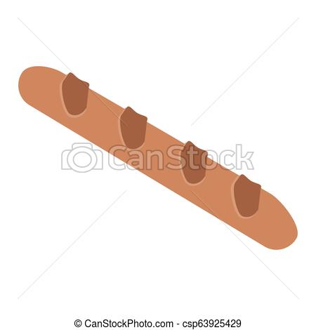 450x470 baguette french bread isolated vector illustration graphic design - French Bread Drawing