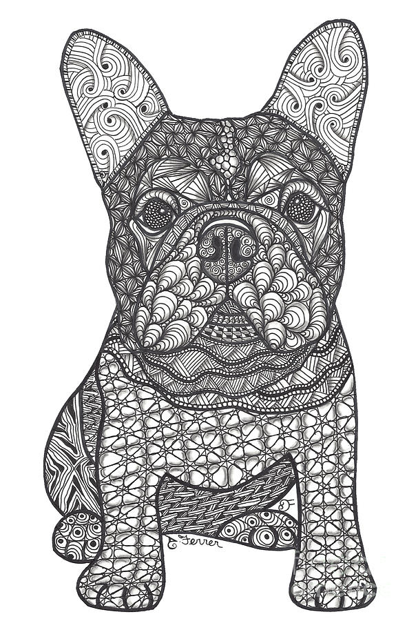 607x900 For The Love - French Bulldog Drawing