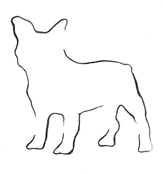 French Bulldog Line Drawing at PaintingValley.com | Explore collection ...