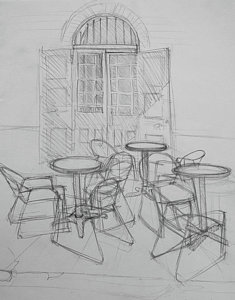 235x300 French Restaurant Drawings Fine Art America - French Cafe Drawing