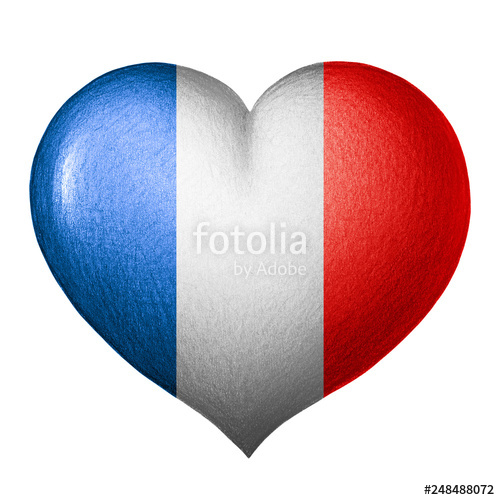 500x500 French Flag Heart Texture Pencil Drawing Isolated On White - French Flag Drawing
