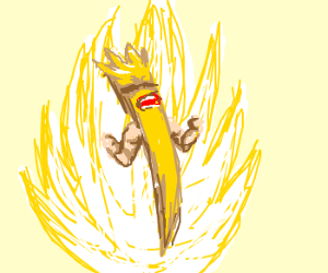 300x250 french fries go super saiyan drawing - French Fries Drawing