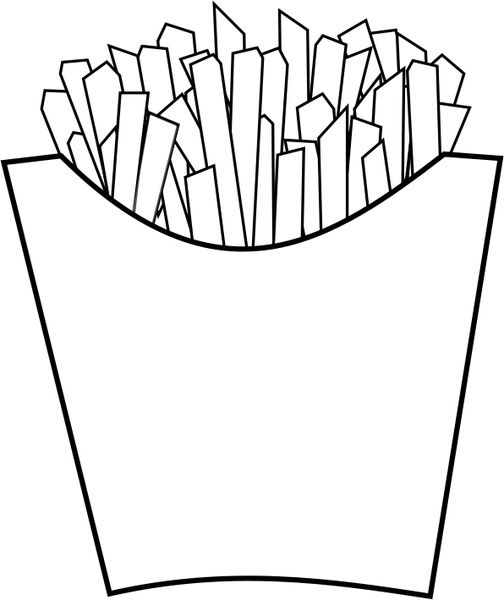 504x600 french fries line art free vector in open office drawing - French Fries Drawing