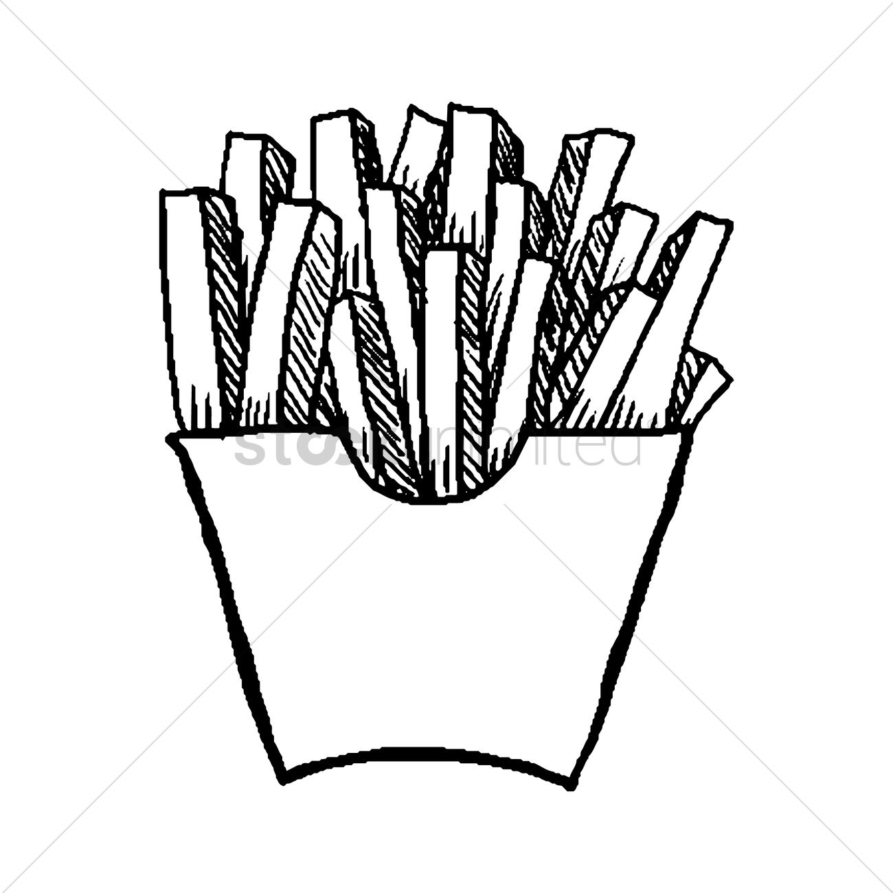 1300x1300 french fries vector image - French Fries Drawing