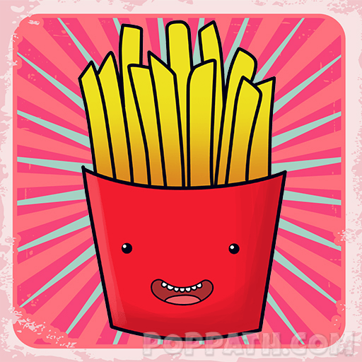 512x512 how to draw fries pop path - French Fries Drawing