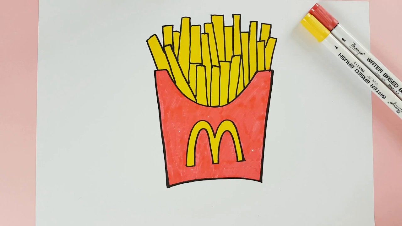 French Fries Drawing At Paintingvalleycom Explore