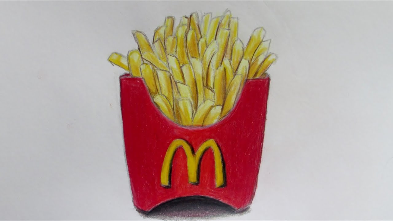 1280x720 realistic mcdonald's fries - French Fries Drawing