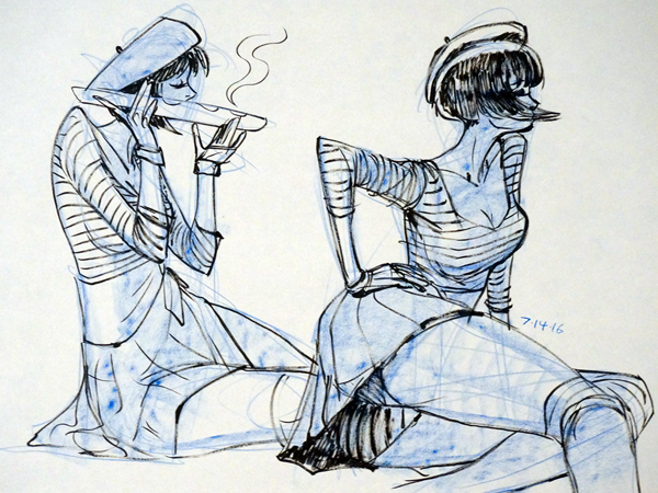 600x450 French Girl Theme, Photo And Artwork The Drawing Club - French Girl Drawing