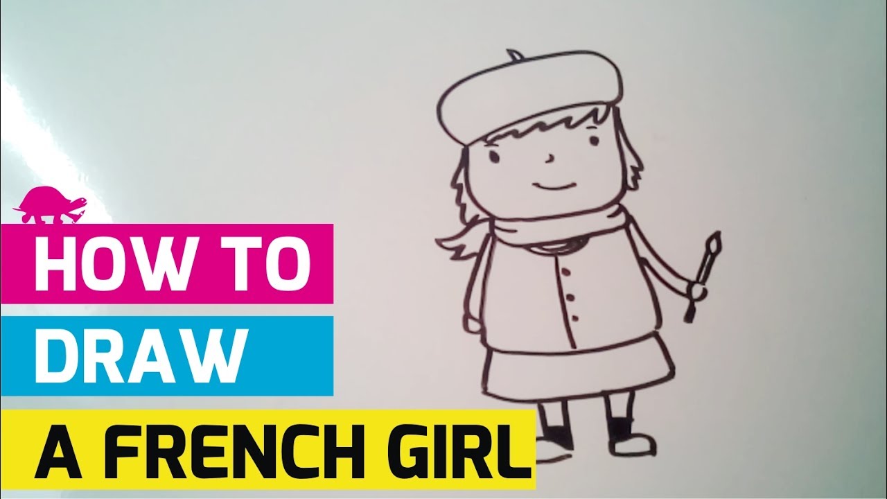1280x720 How To Draw A French Girl For Kids - French Girl Drawing