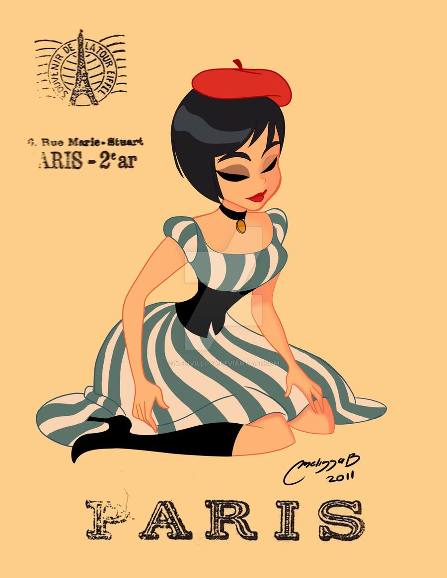 900x1165 French Girl - French Girl Drawing