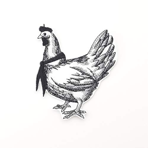 500x500 french hen iron on patch handmade - French Hen Drawing
