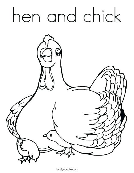 468x605 hen coloring pages hen coloring pages chicken with chicks - French Hen Drawing