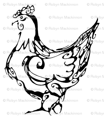 347x400 inkblot french hen wallpaper - French Hen Drawing