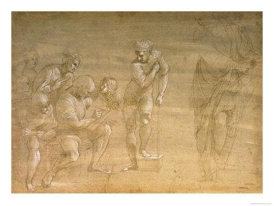 400x300 Pythagoras, Drawing For The School Of Athens Fresco Giclee Print - Fresco Drawing